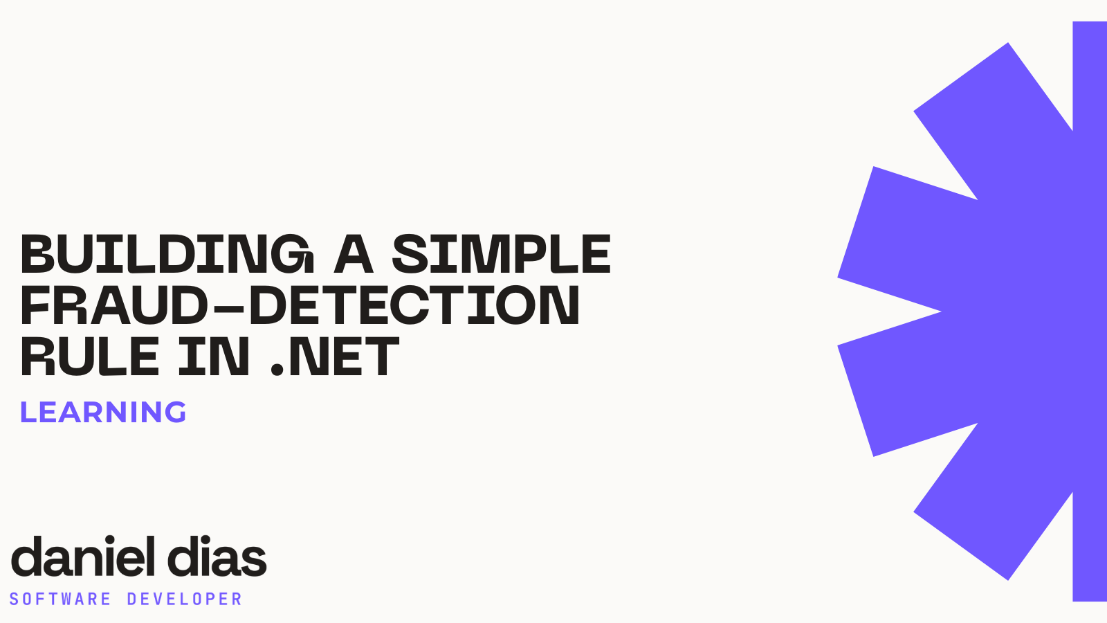 Nibni Regola Sempliċi ta' Fraud Detection f'.NET