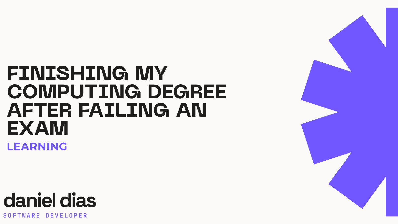 Finishing My Computing Degree After Failing an Exam
