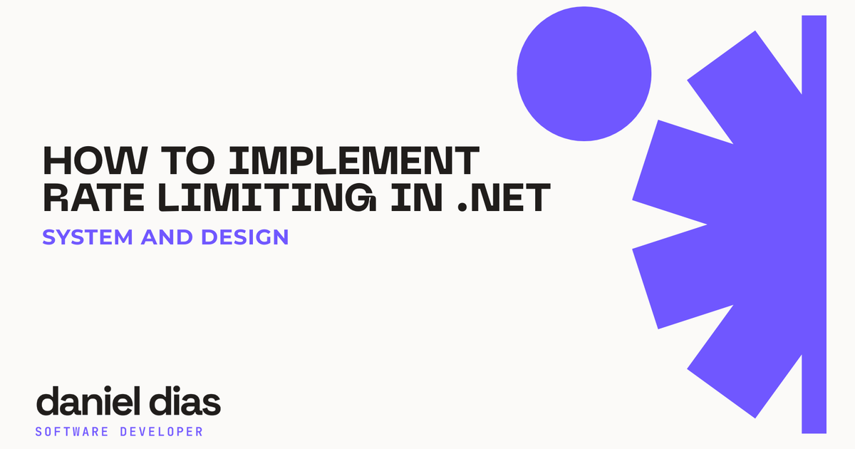 Pipeline delle request di un'API ASP.NET Core con middleware di rate limiting che rifiuta le request in eccesso con HTTP 429
