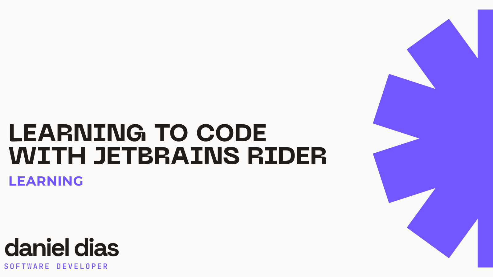 Learning to Code with JetBrains Rider