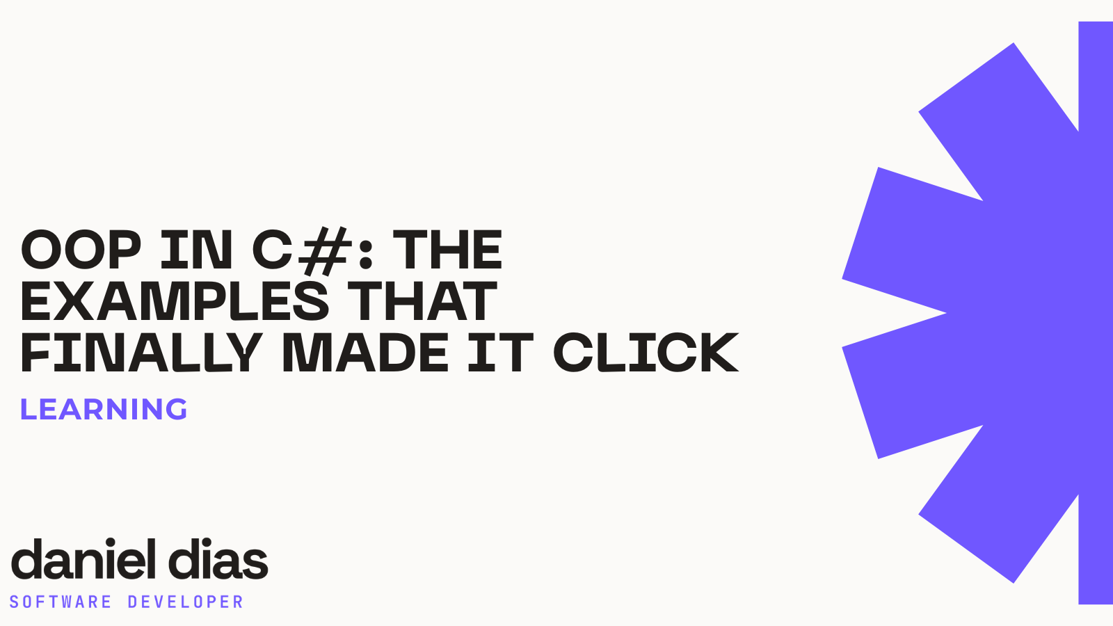 OOP in C#: The Examples That Finally Made It Click