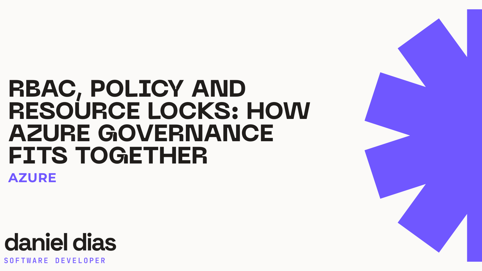 RBAC, Policy e Resource Locks: como a governança do Azure se encaixa