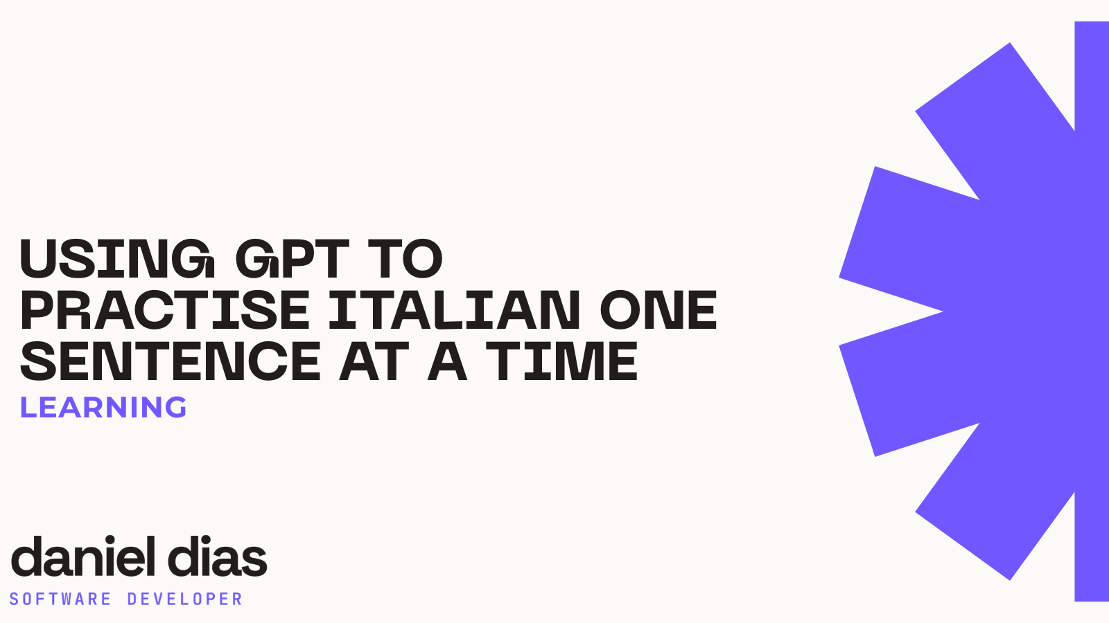 Using GPT to Practise Italian One Sentence at a Time